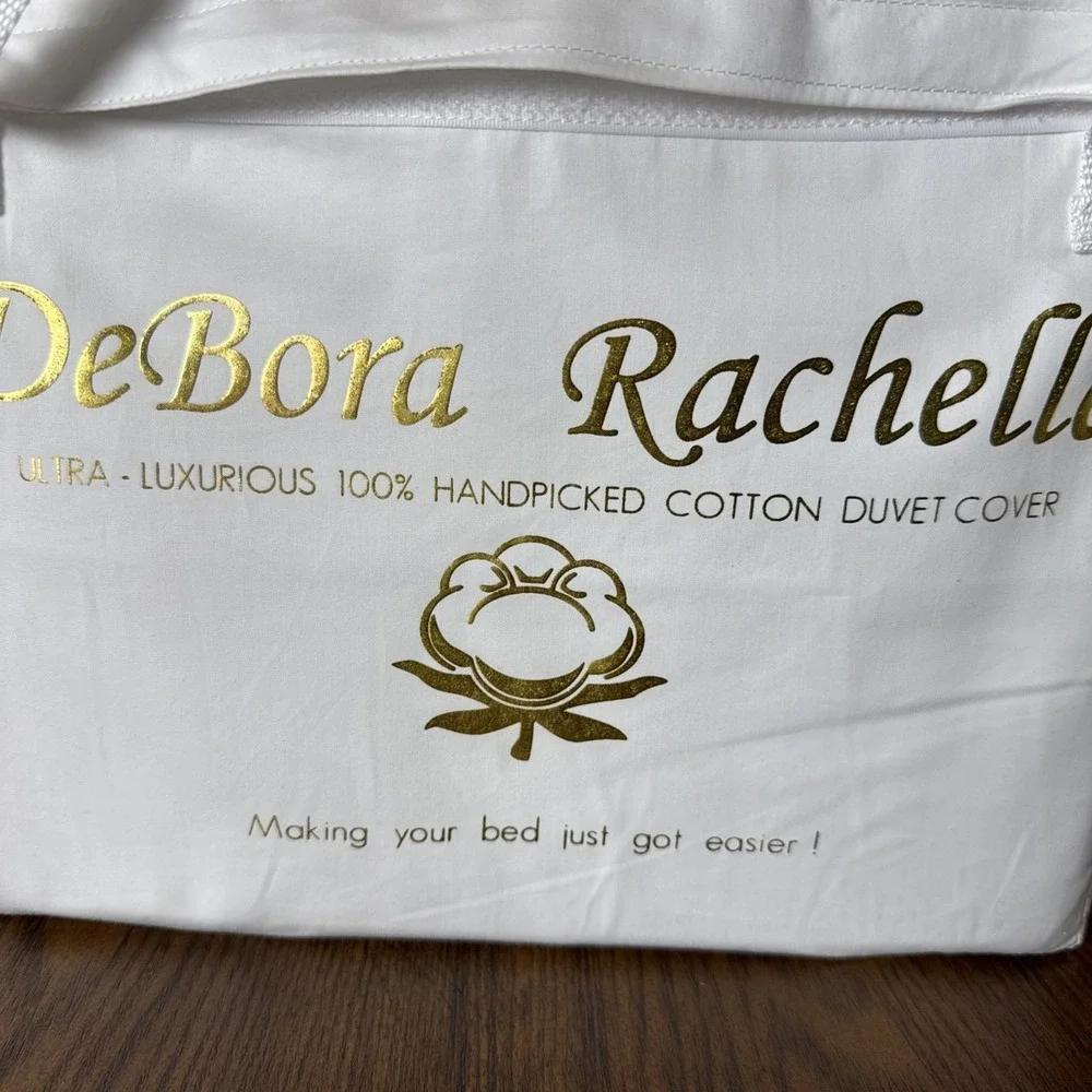 Luxurious Handpicked White Cotton Duvet Cover King Non-allergenic Cruelty Free